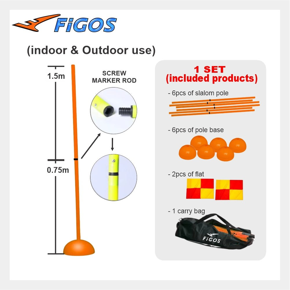 FIGOS SLALOM POLE WITH BASE