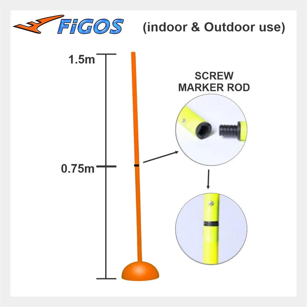 FIGOS SLALOM POLE WITH BASE