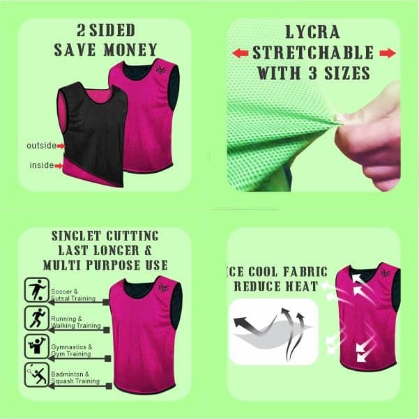 FIGOS TRAINING DOUBLE SIDED TWO WAY BIBS